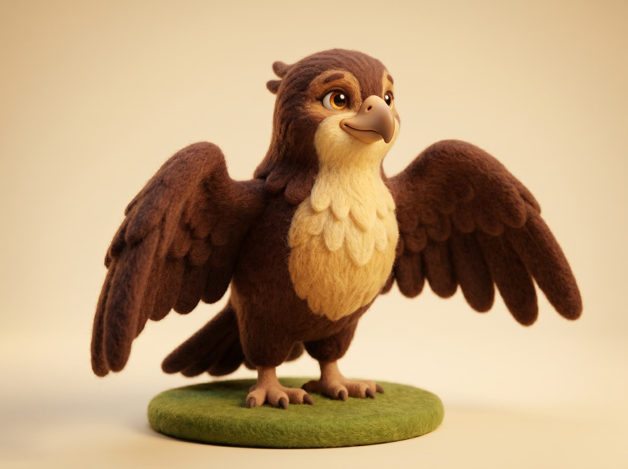 Filzfigur Mama Adler